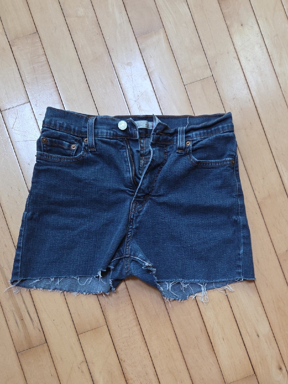 Levi's Dark Blue Denim Cutoff Shorts